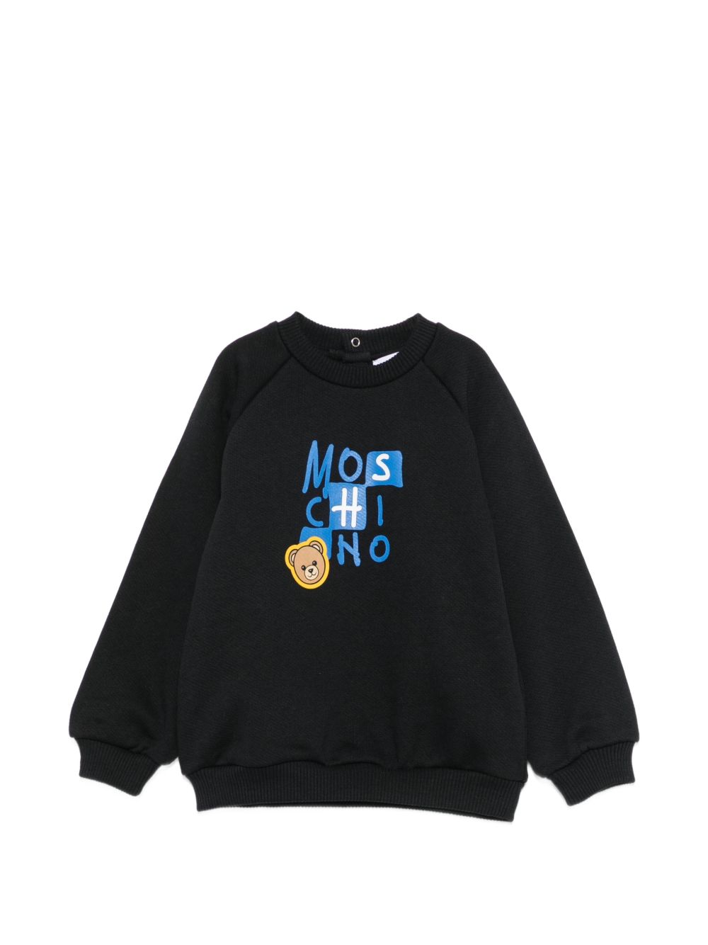 Felpa nera per neonato MUF06ELCA77 60100 Moschino Kids 