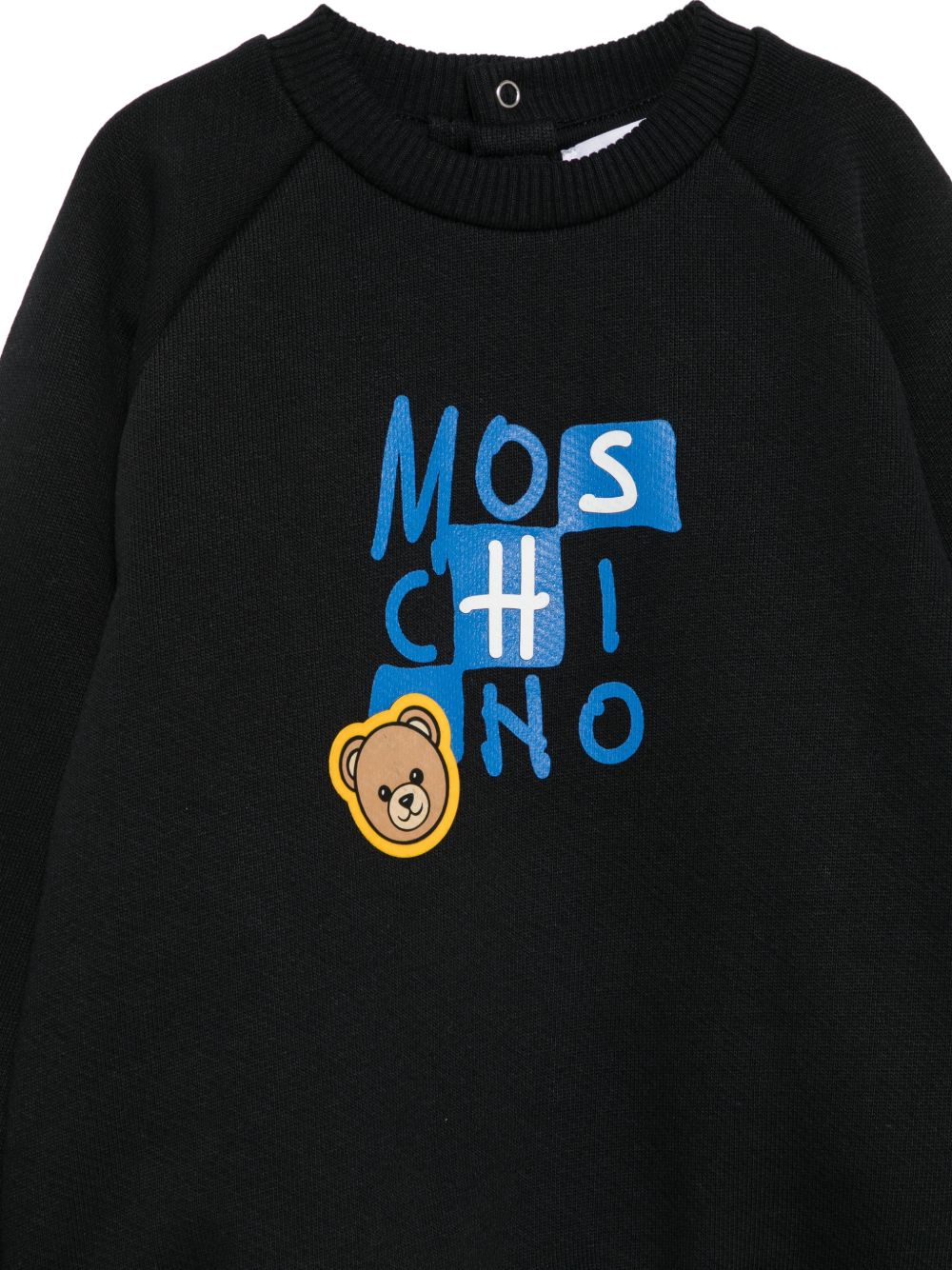 Felpa nera per neonato MUF06ELCA77 60100 Moschino Kids 