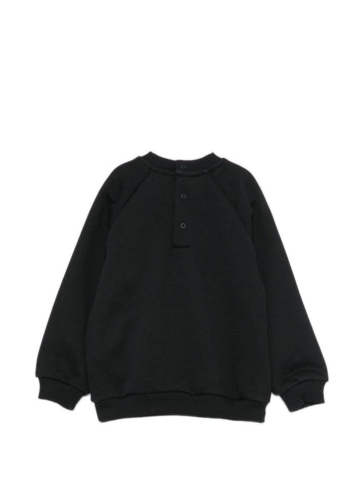 Felpa nera per neonato MUF06ELCA77 60100 Moschino Kids 