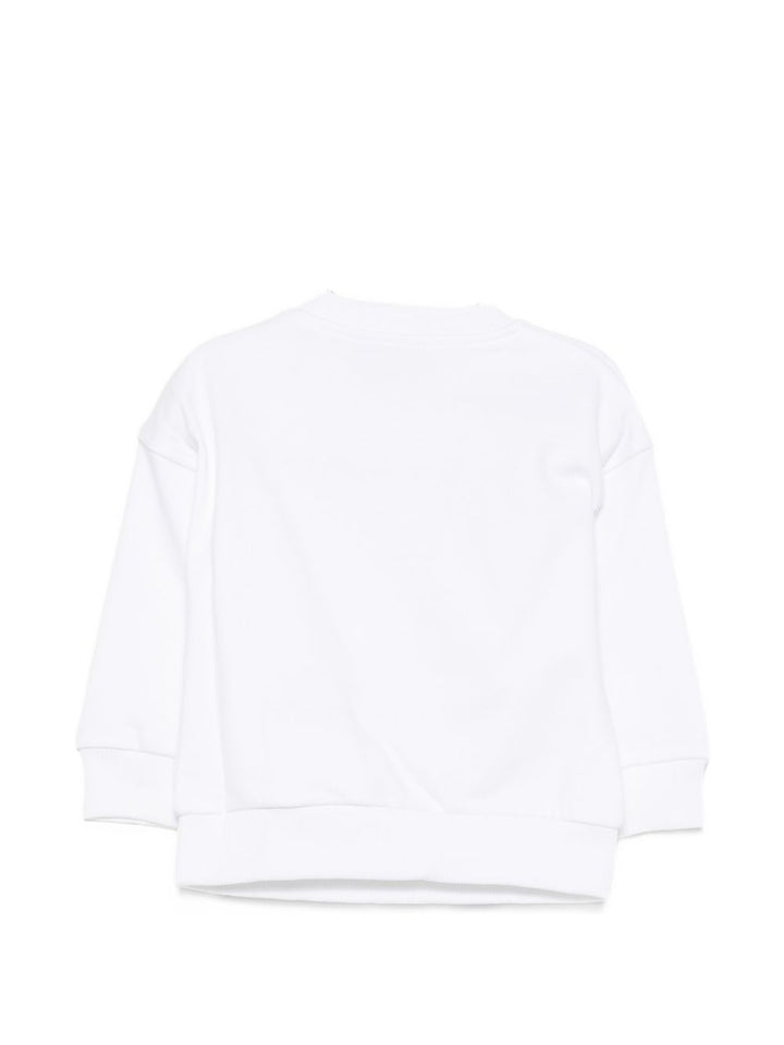 Felpa bianca per neonato MUF06HLCA83 10101 Moschino Kids 