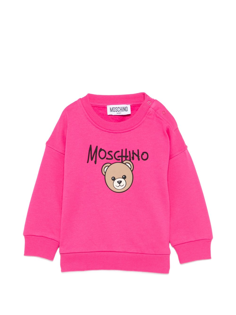 Felpa fuxia per neonata MUF06HLCA83 51450 Moschino Kids 