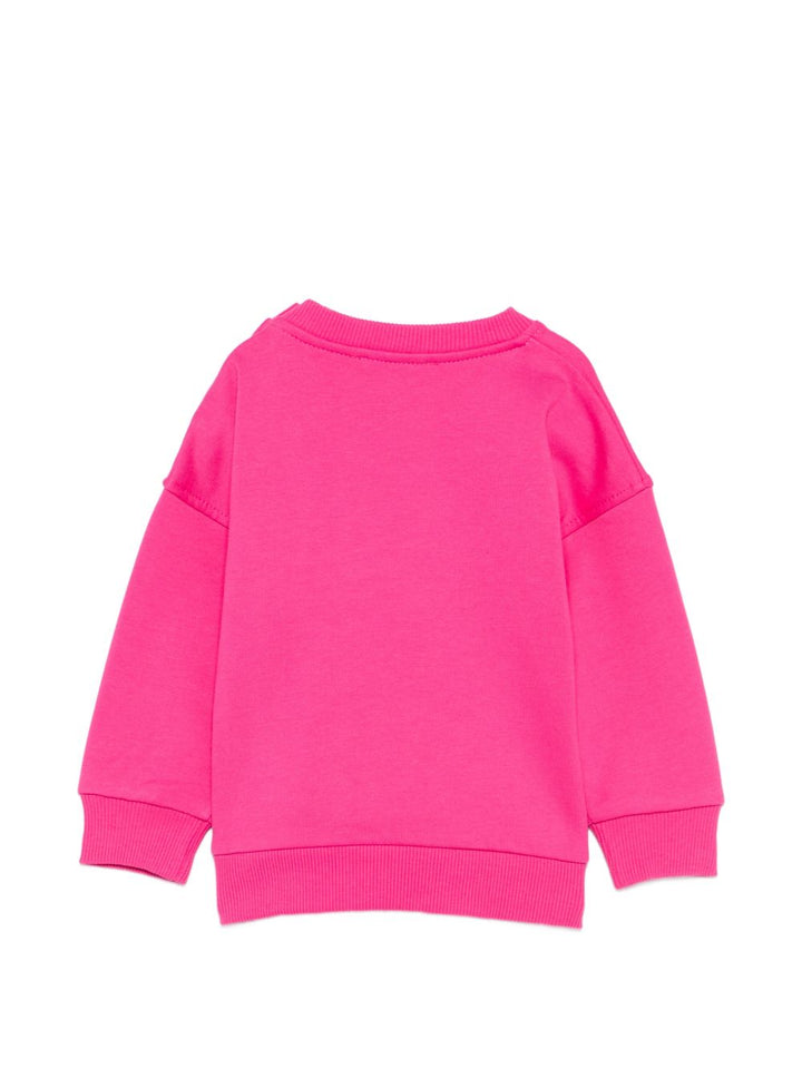 Felpa fuxia per neonata MUF06HLCA83 51450 Moschino Kids 