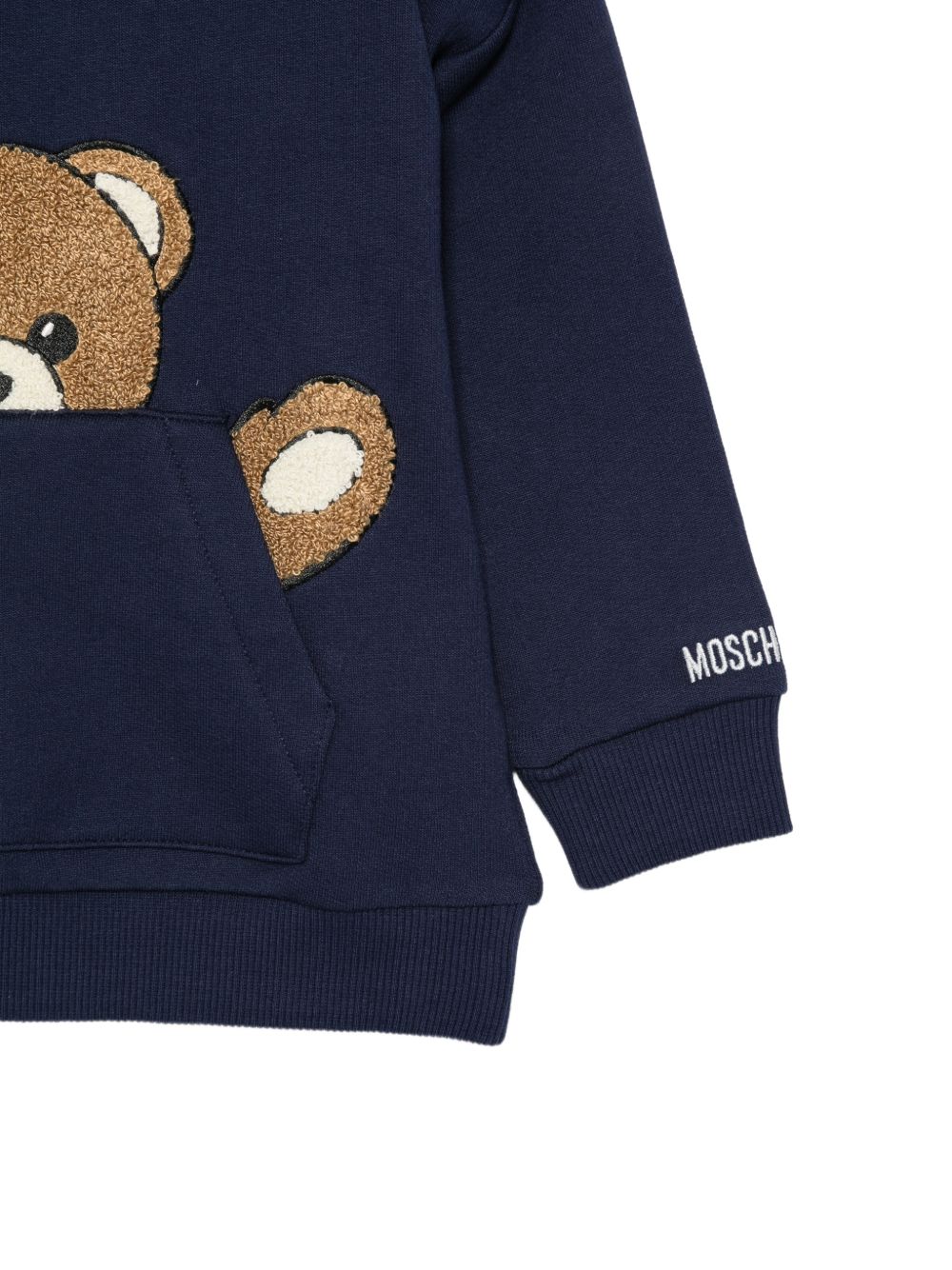 Felpa blu navy per neonato MUF06KLCA93 40016 Moschino Kids 