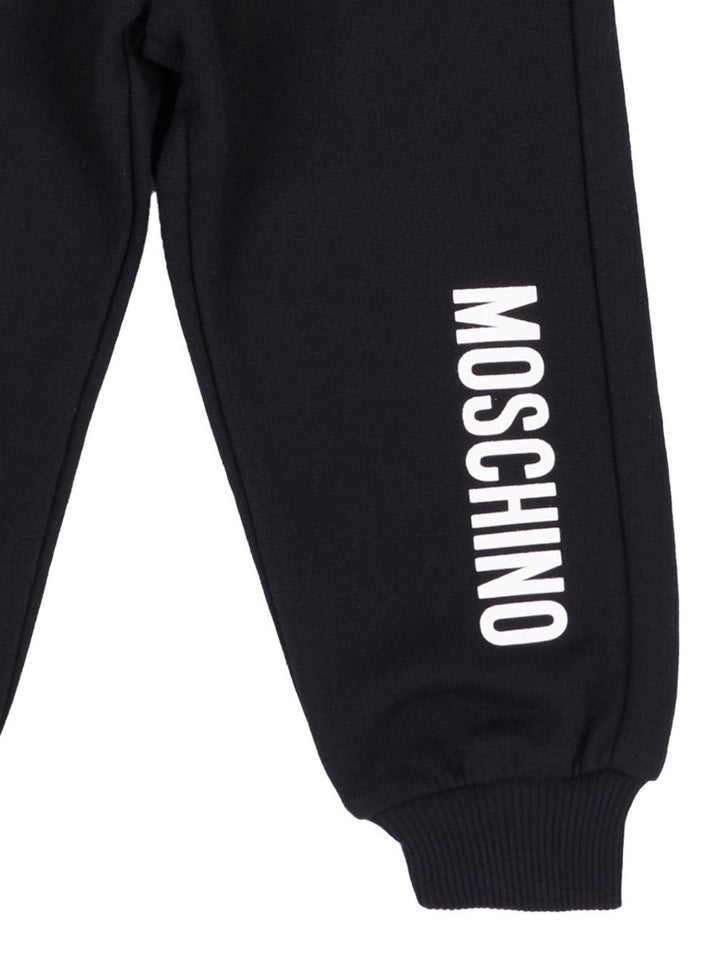 Pantalone nero per neonato MUP064LCA93 60100 Moschino Kids 