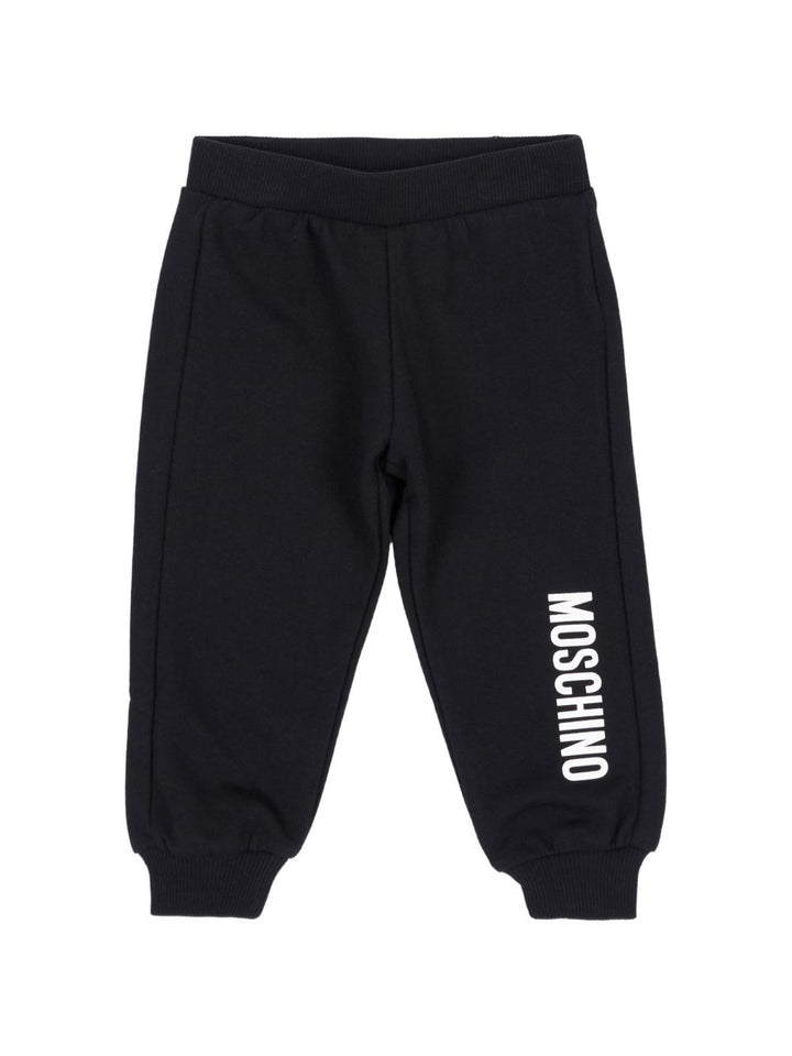 Pantalone nero per neonato MUP064LCA93 60100 Moschino Kids 