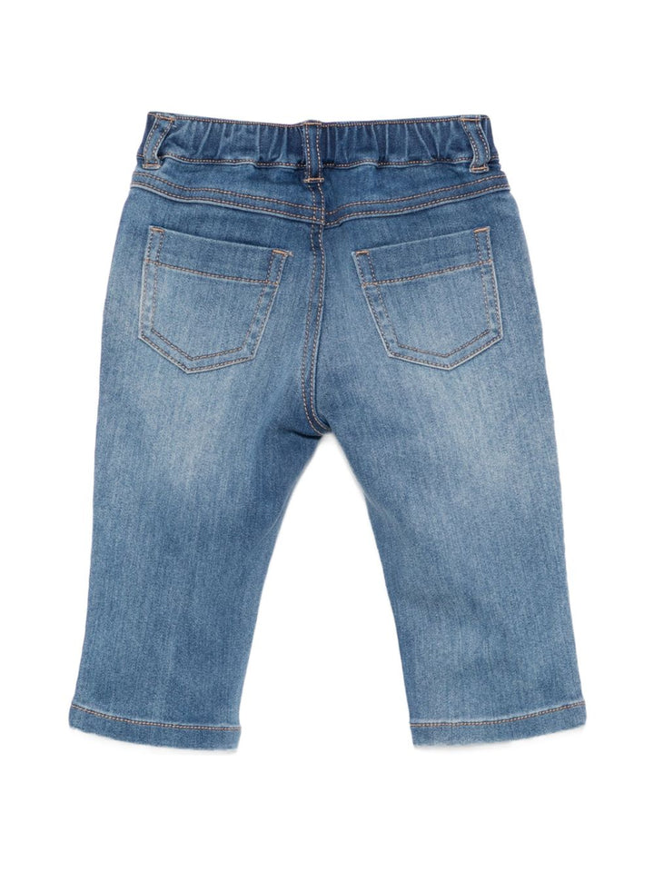 Jeans blu per neonato MUP065LXE43 40332 Moschino Kids 