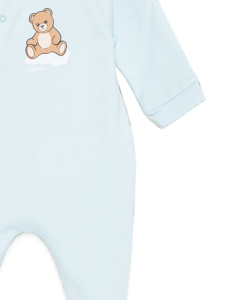 Tutina celeste per neonato MUT04YLCA40 40304 Moschino Kids 