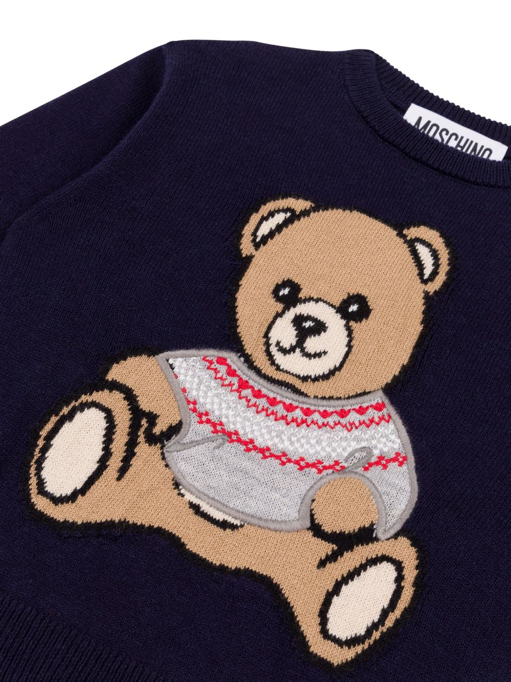 Maglione blu navy per neonato MUW00YLHE66 40016 Moschino Kids 