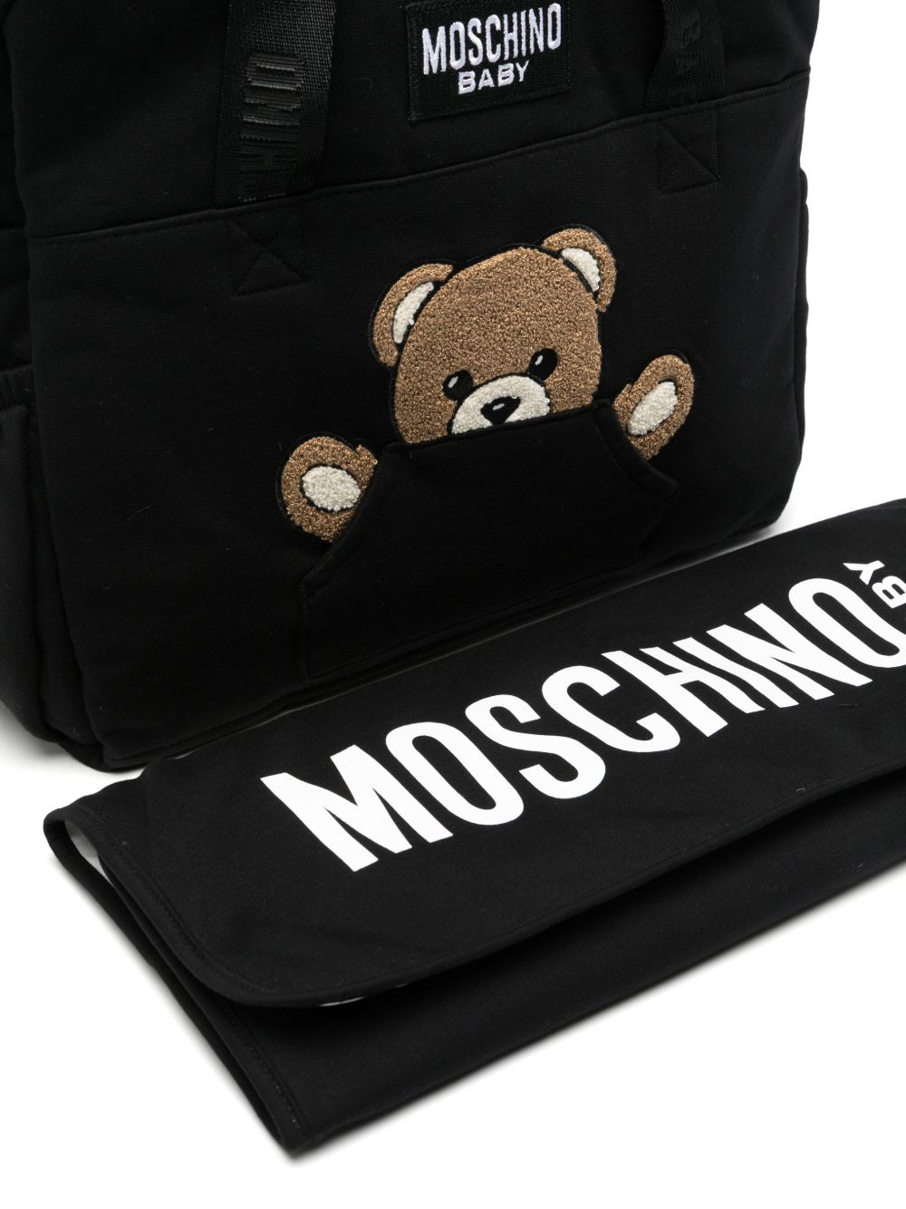 Borsa mamma nera MUX062LCA93 60100 Moschino Kids 