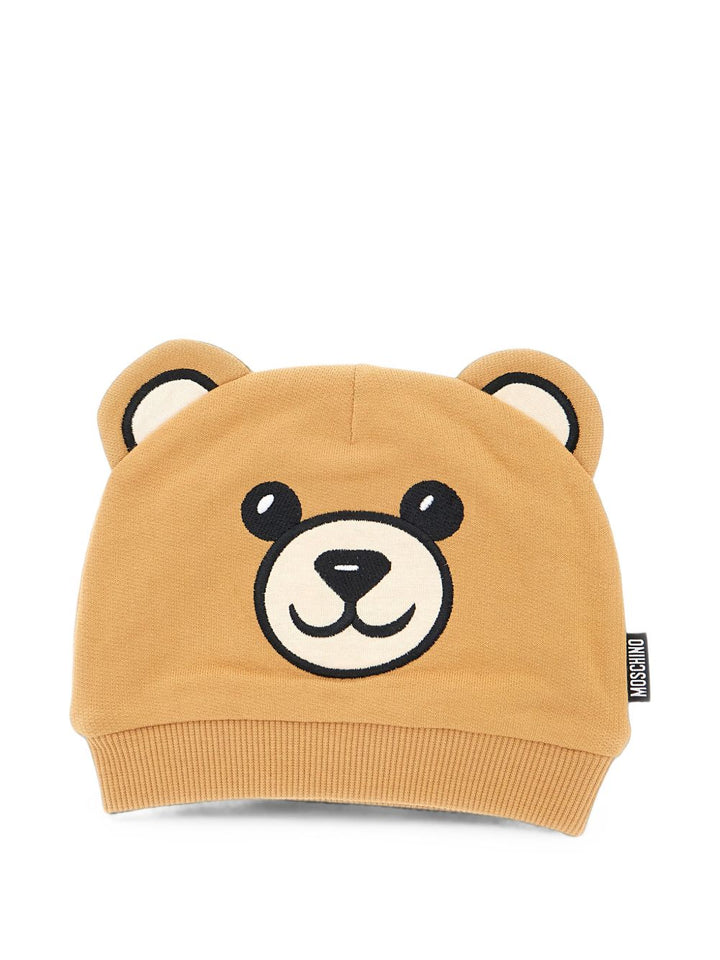 Cappello marrone chiaro per neonato MUX063LCA93 20351 Moschino Kids 