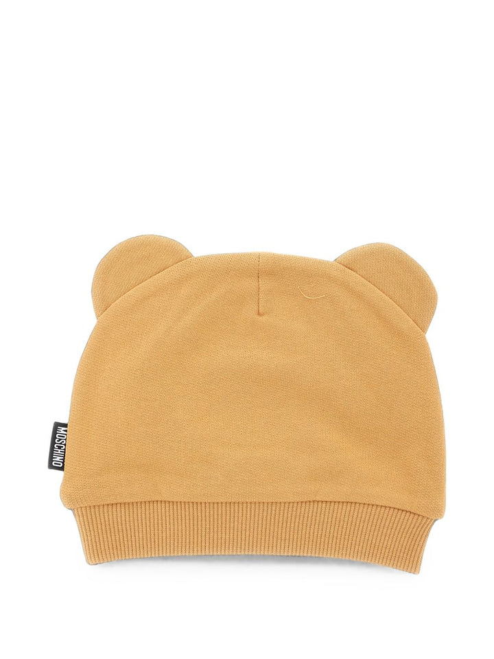 Cappello marrone chiaro per neonato MUX063LCA93 20351 Moschino Kids 