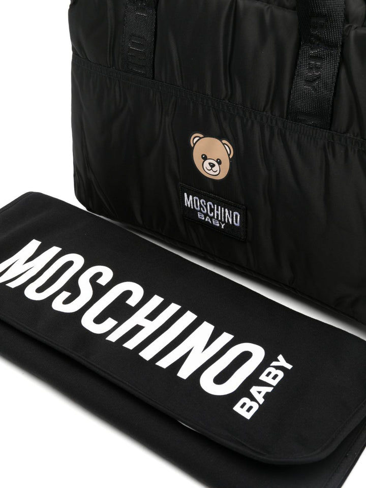 Borsa mamma nera MUX068L3A89 60100 Moschino Kids 