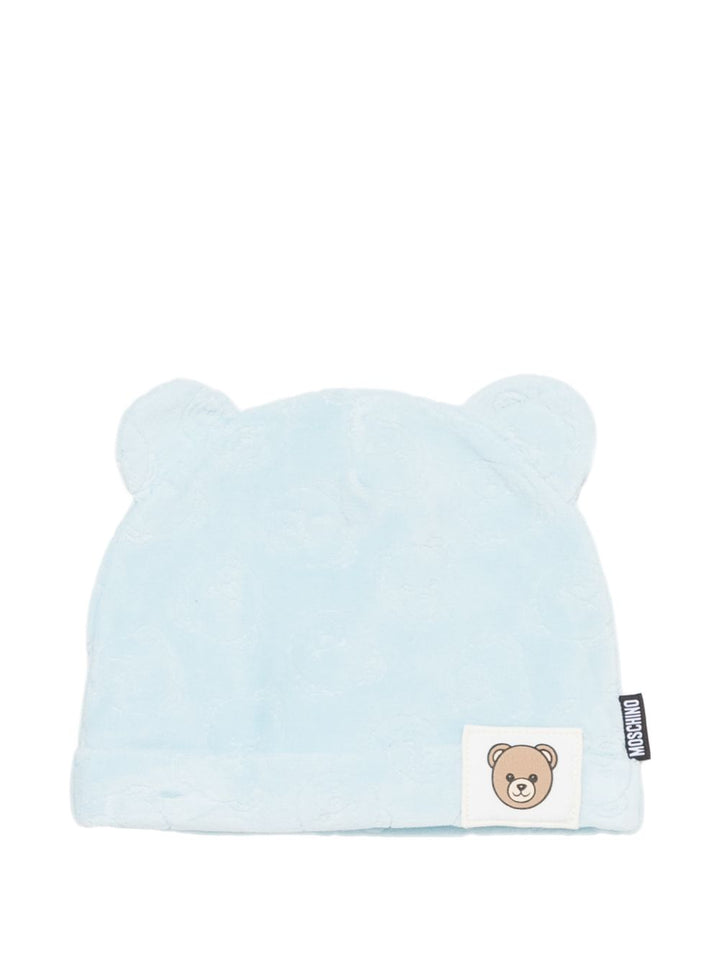 Tutina blu cielo per neonato MUY09ELGB12 40304 Moschino Kids 
