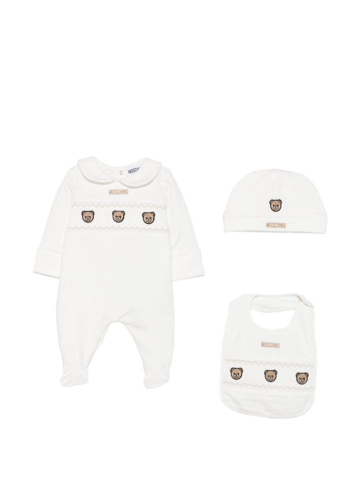 Tutina bianca per neonato MUY09FLDA66 10063 Moschino Kids 