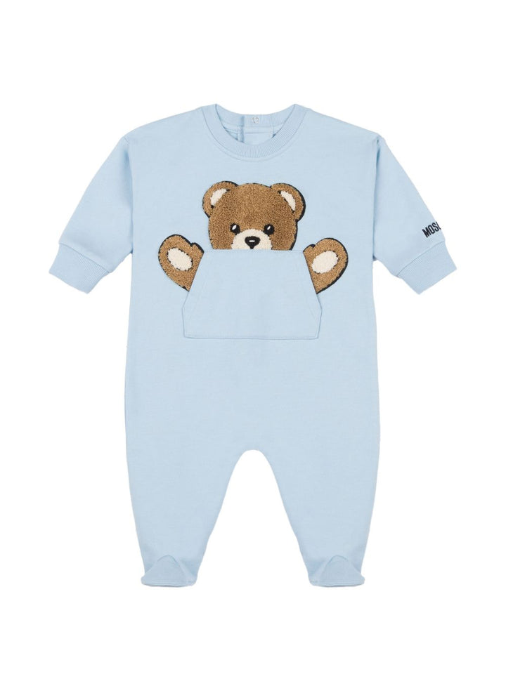 Tutina blu sky per neonato MUY09HLCA93 40304 Moschino Kids 