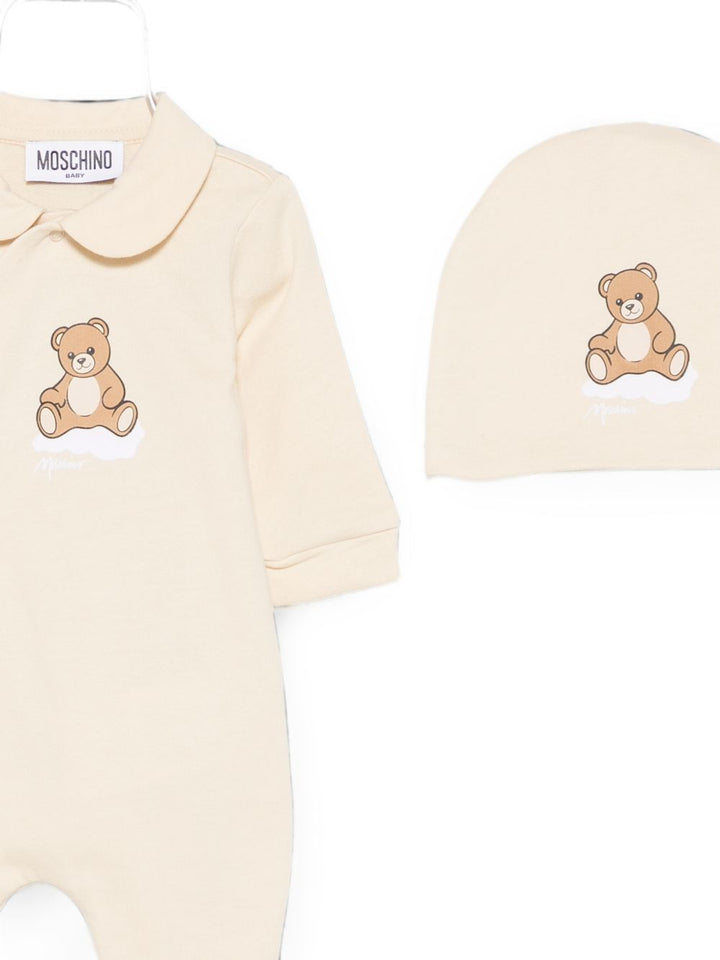Tutina beige per neonato MUY09ILCA40 20404 Moschino Kids 