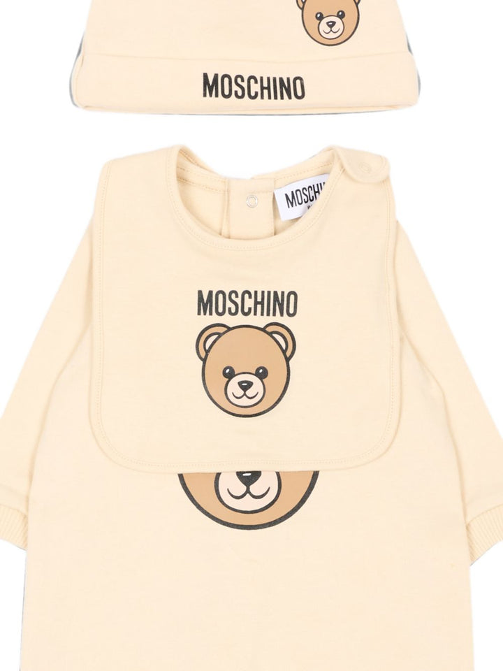 Kit tutina beige per neonato MUY09PLCA40 20404 Moschino Kids 