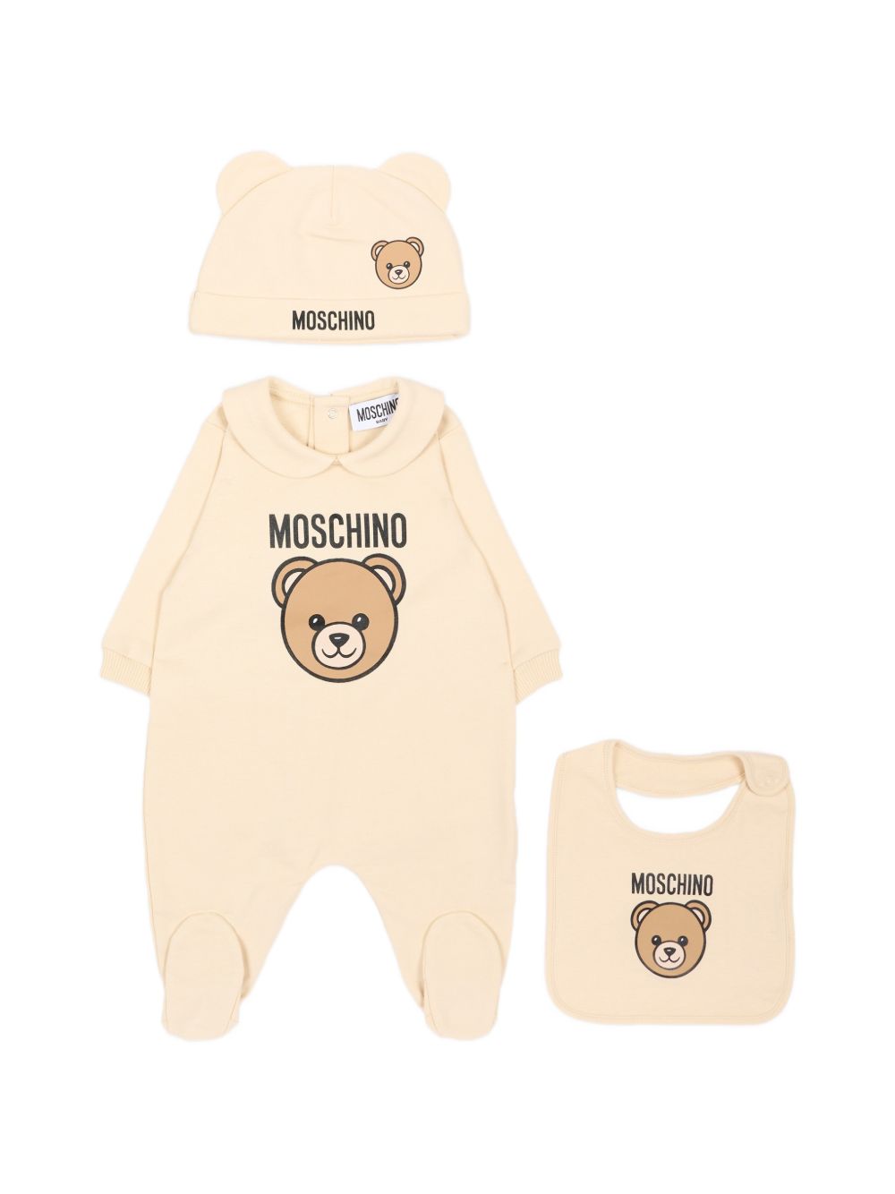 Kit tutina beige per neonato MUY09PLCA40 20404 Moschino Kids 