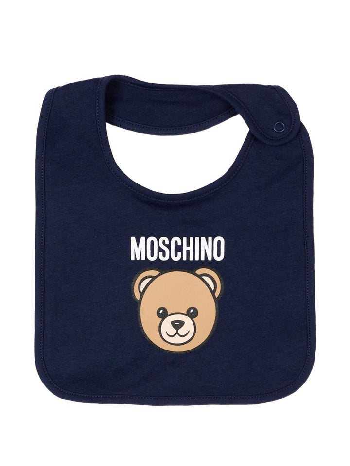 Kit tutina blu navy per neonato MUY09PLCA40 40016 Moschino Kids 