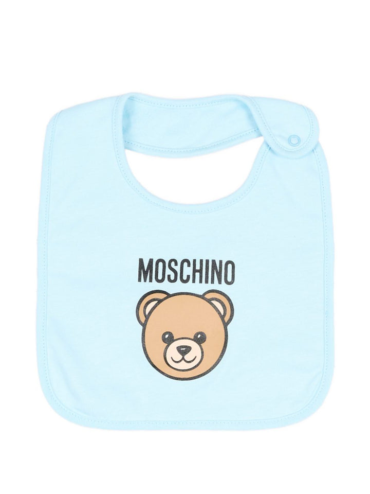Kit tutina azzurra per neonato MUY09PLCA40 40304 Moschino Kids 