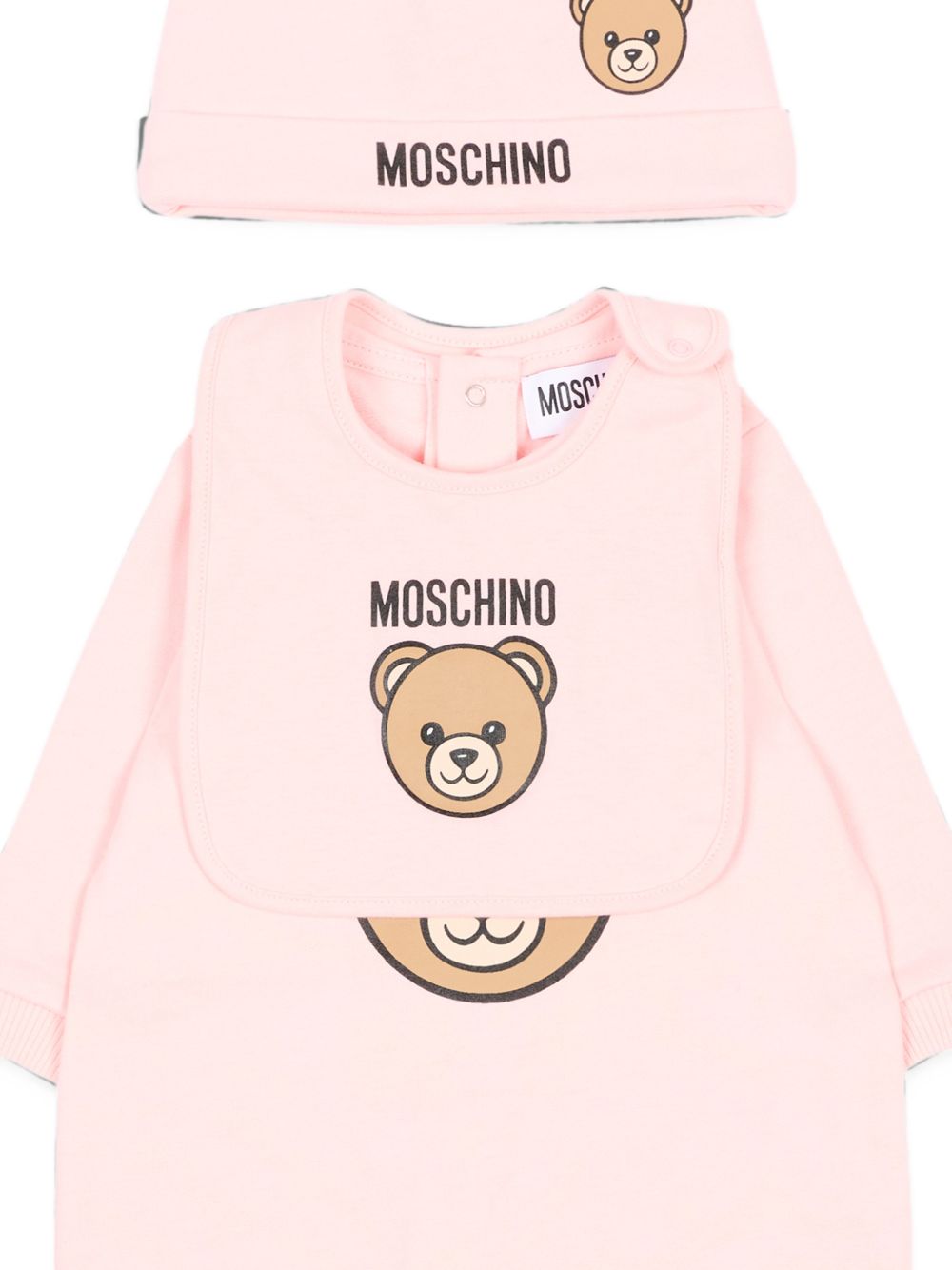 Kit tutina rosa chiaro per neonata MUY09PLCA40 50209 Moschino Kids 