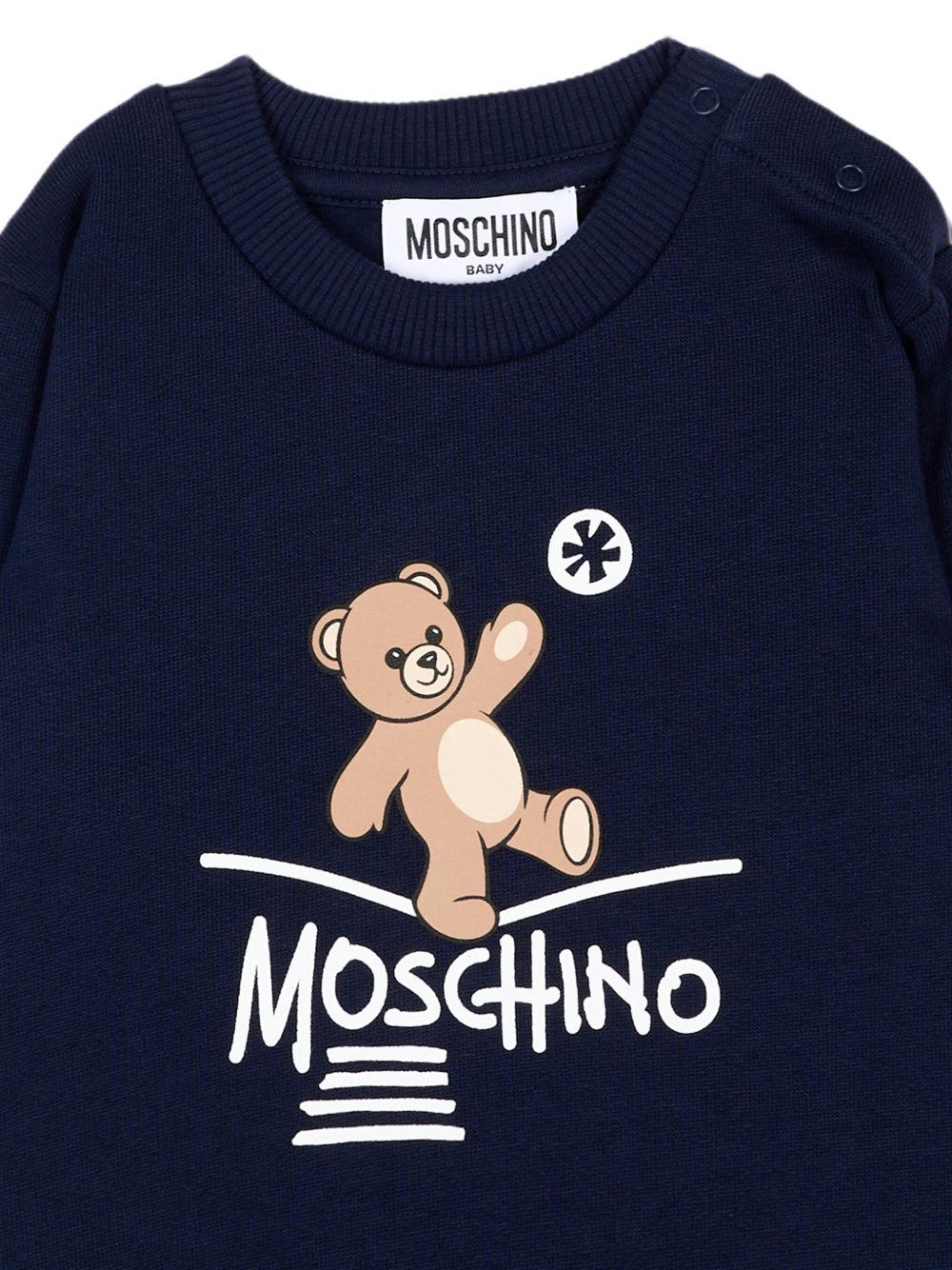 Felpa blu navy per bambino MVF060LCA83 40016 Moschino Kids 