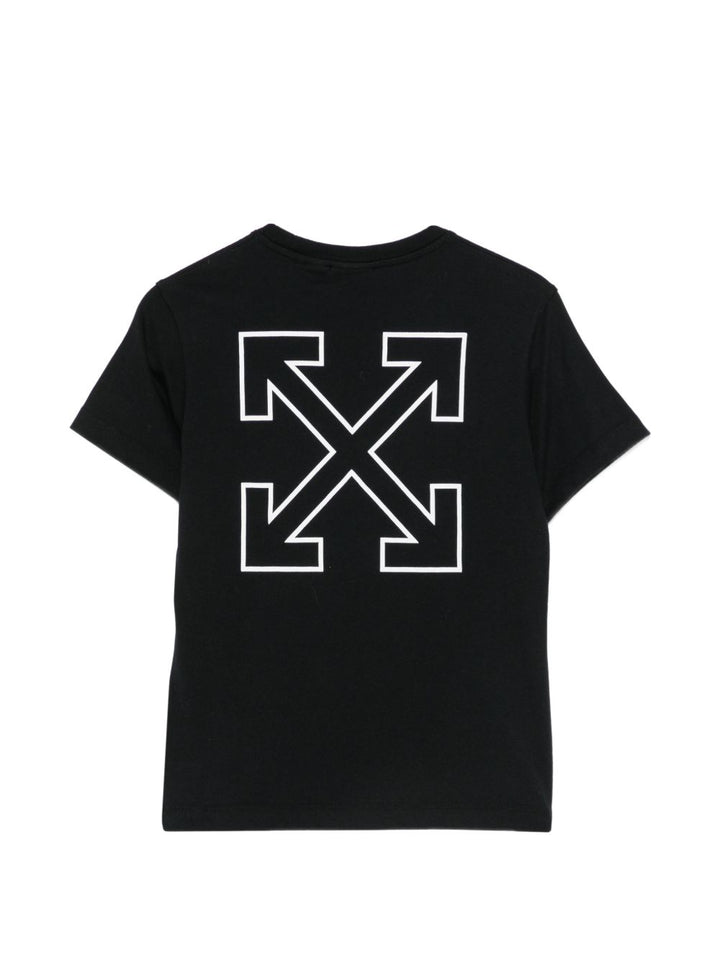 T-shirt bianco/nero per bambino OB2B002F26JER00190 961 Off White Kids 