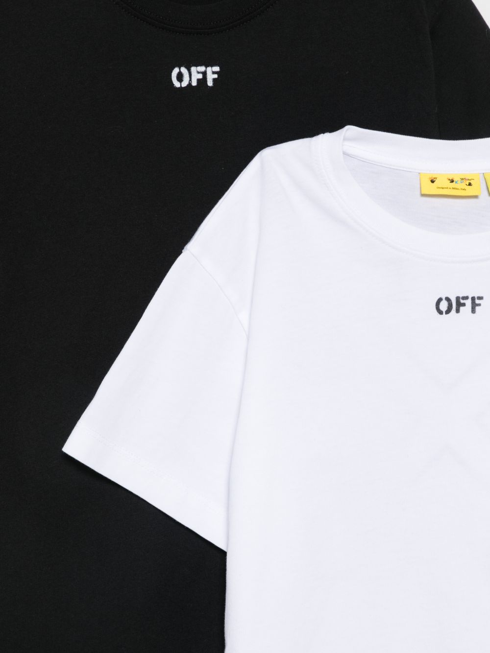 T-shirt bianco/nero per bambino OB2B002F26JER00190 961 Off White Kids 