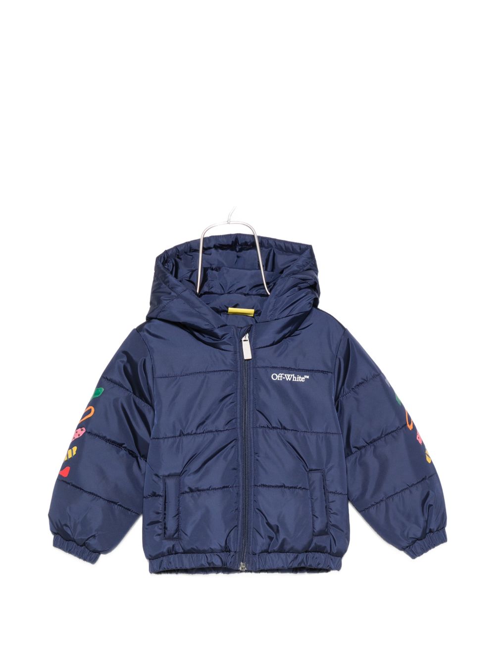 Giubbotto blu per neonato OB7X001F26FAB00140 405 Off White Kids 