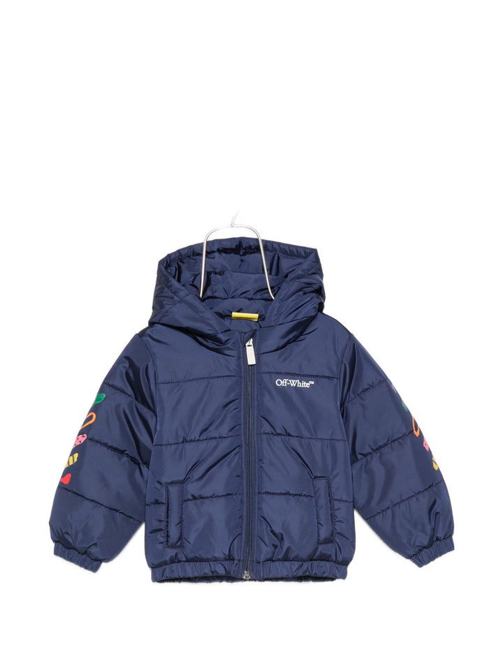 Giubbotto blu per neonato OB7X001F26FAB00140 405 Off White Kids 