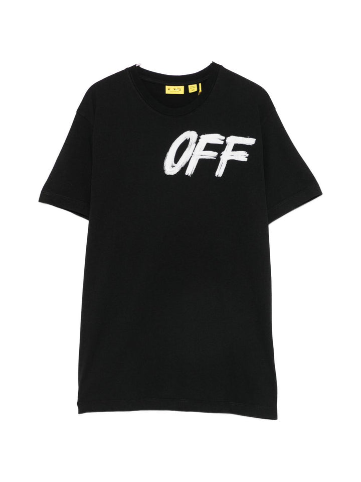 T-shirt nera per bambino OBAA002F26JER00200 002 Off White Kids 