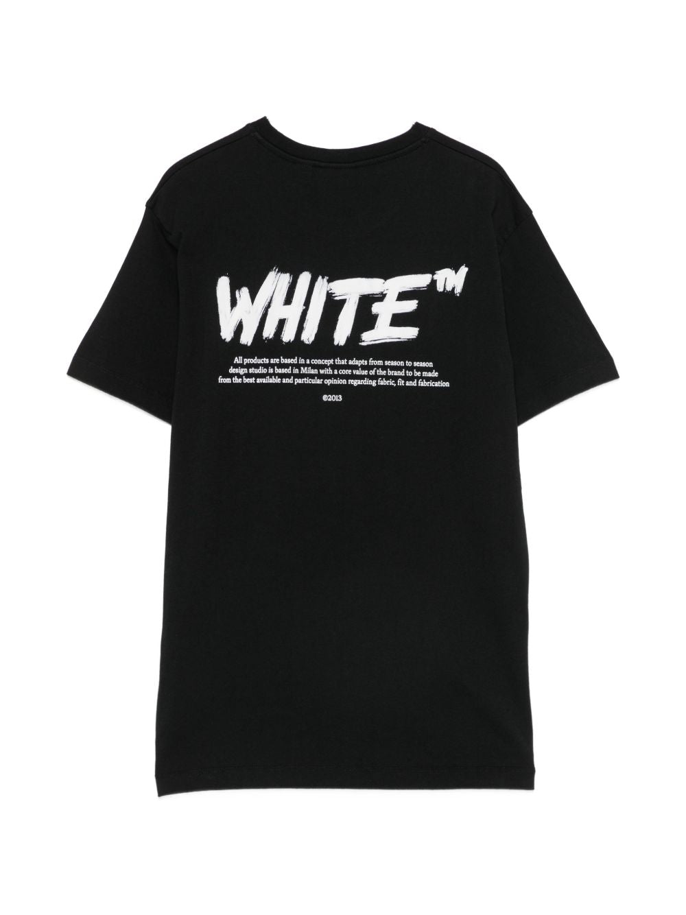 T-shirt nera per bambino OBAA002F26JER00200 002 Off White Kids 