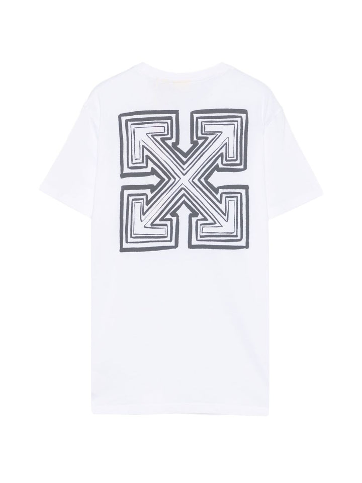 T-shirt bianca per bambino OBAA002F26JER00410 101 Off White Kids 