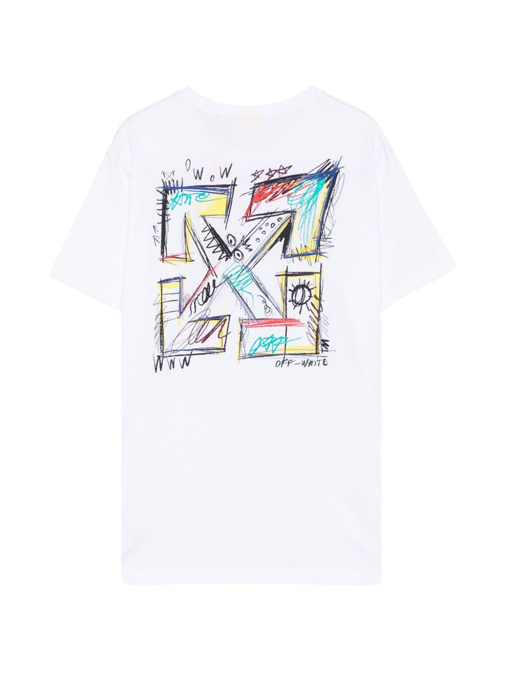 T-shirt bianca per bambino OBAA002F26JER00810 100 Off White Kids 