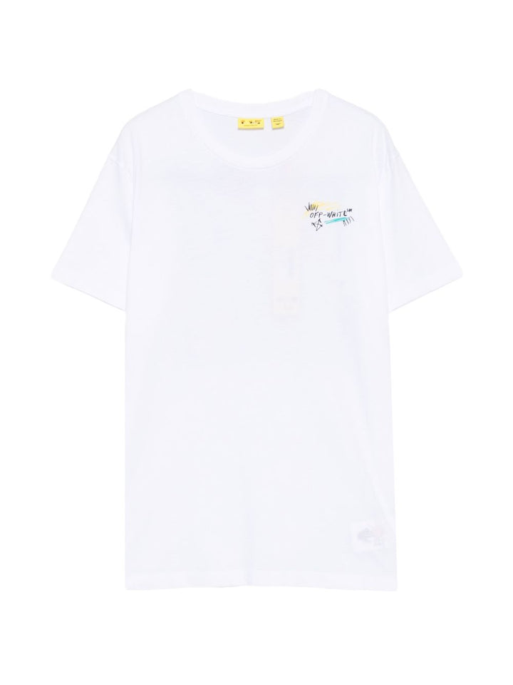 T-shirt bianca per bambino OBAA002F26JER00810 100 Off White Kids 