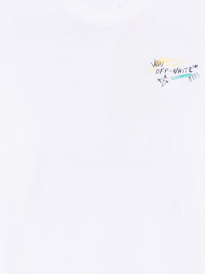 T-shirt bianca per bambino OBAA002F26JER00810 101 Off White Kids 