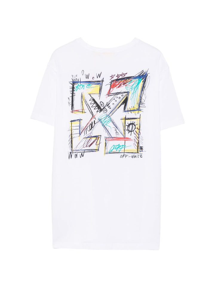 T-shirt bianca per bambino OBAA002F26JER00810 101 Off White Kids 