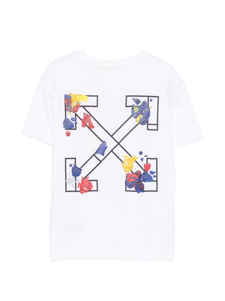 T-shirt bianca per bambino OBAA002F26JER00910 100 Off White Kids 