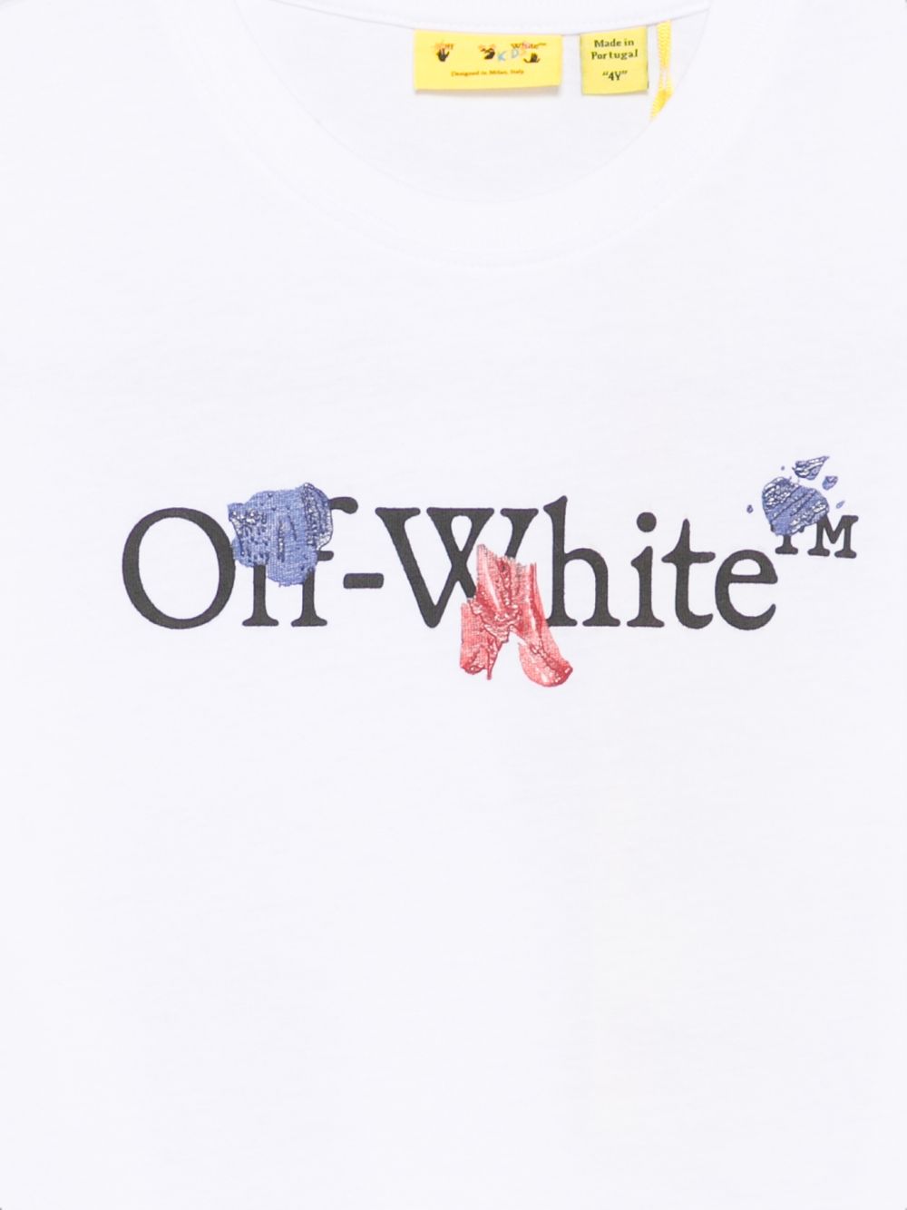 T-shirt bianca per bambino OBAA002F26JER00910 100 Off White Kids 