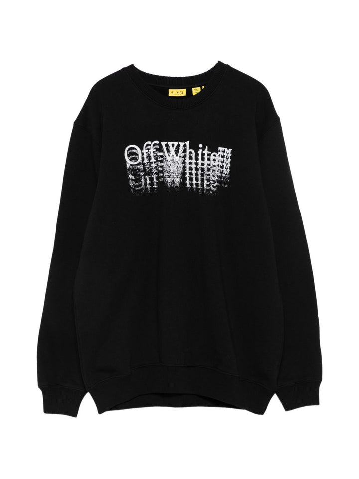 Felpa nera per bambino OBBA001F26FLE00100 001 Off White Kids 