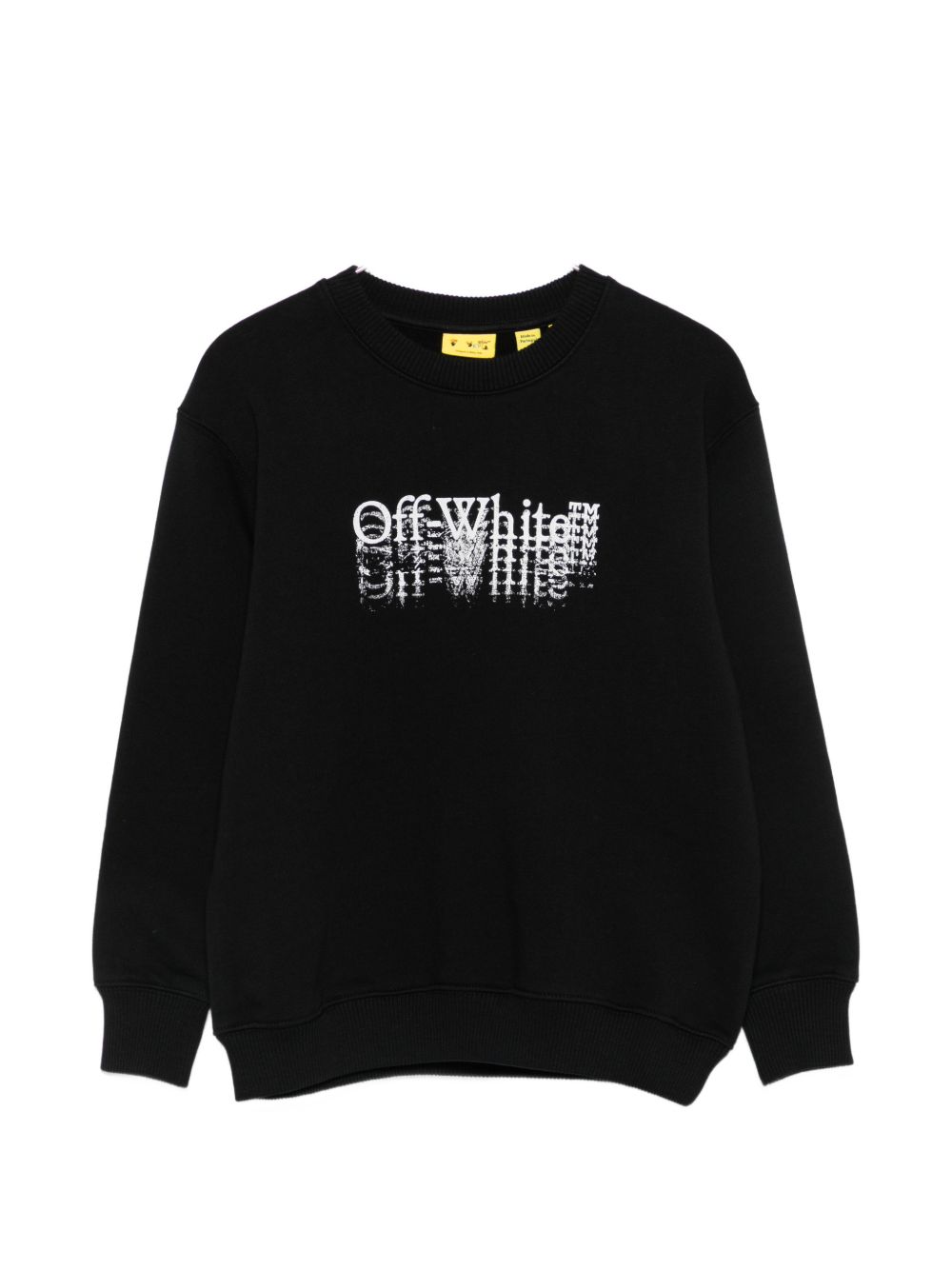Felpa nera per bambino OBBA001F26FLE00100 002 Off White Kids 