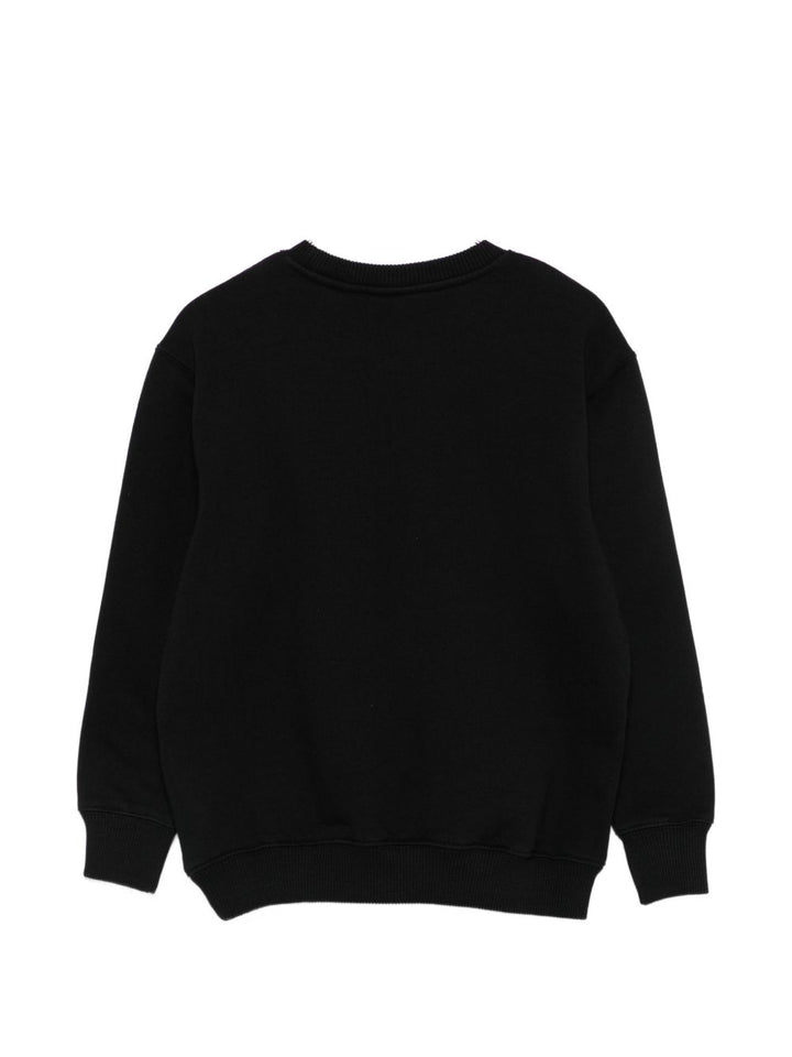 Felpa nera per bambino OBBA001F26FLE00100 002 Off White Kids 