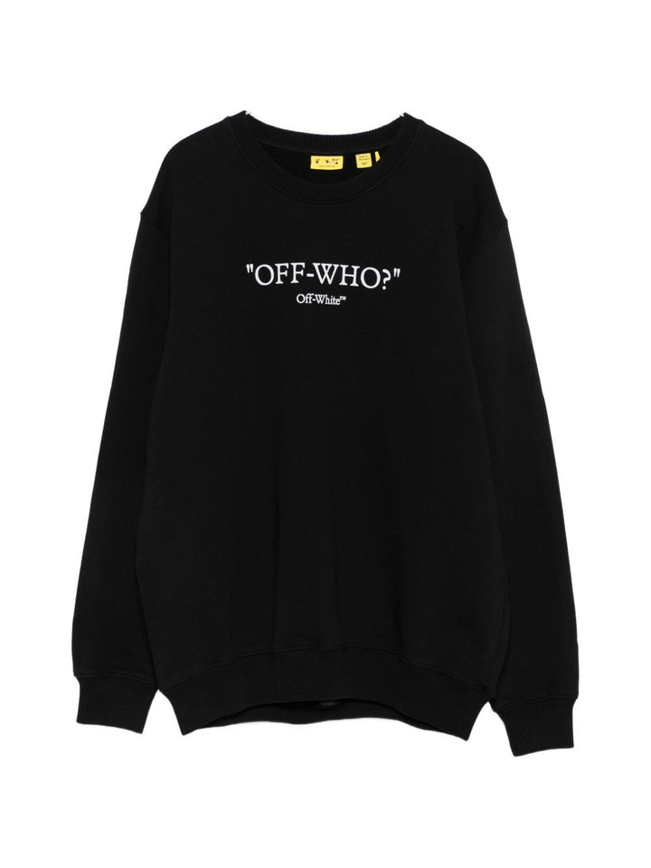 Felpa nera per bambino OBBA001F26FLE00300 001 Off White Kids 