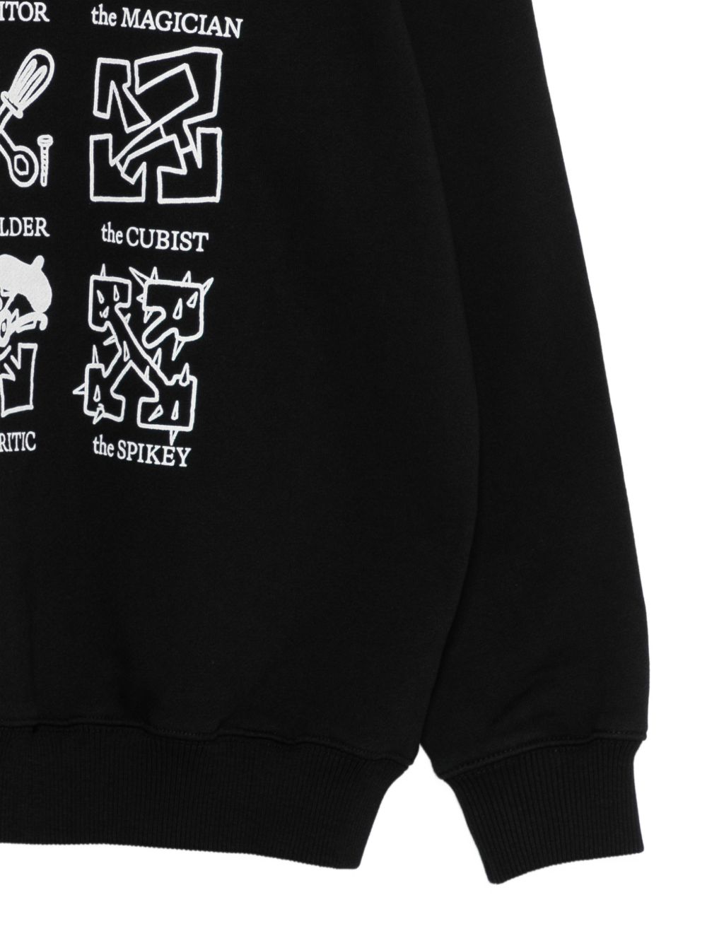Felpa nera per bambino OBBA001F26FLE00300 002 Off White Kids 