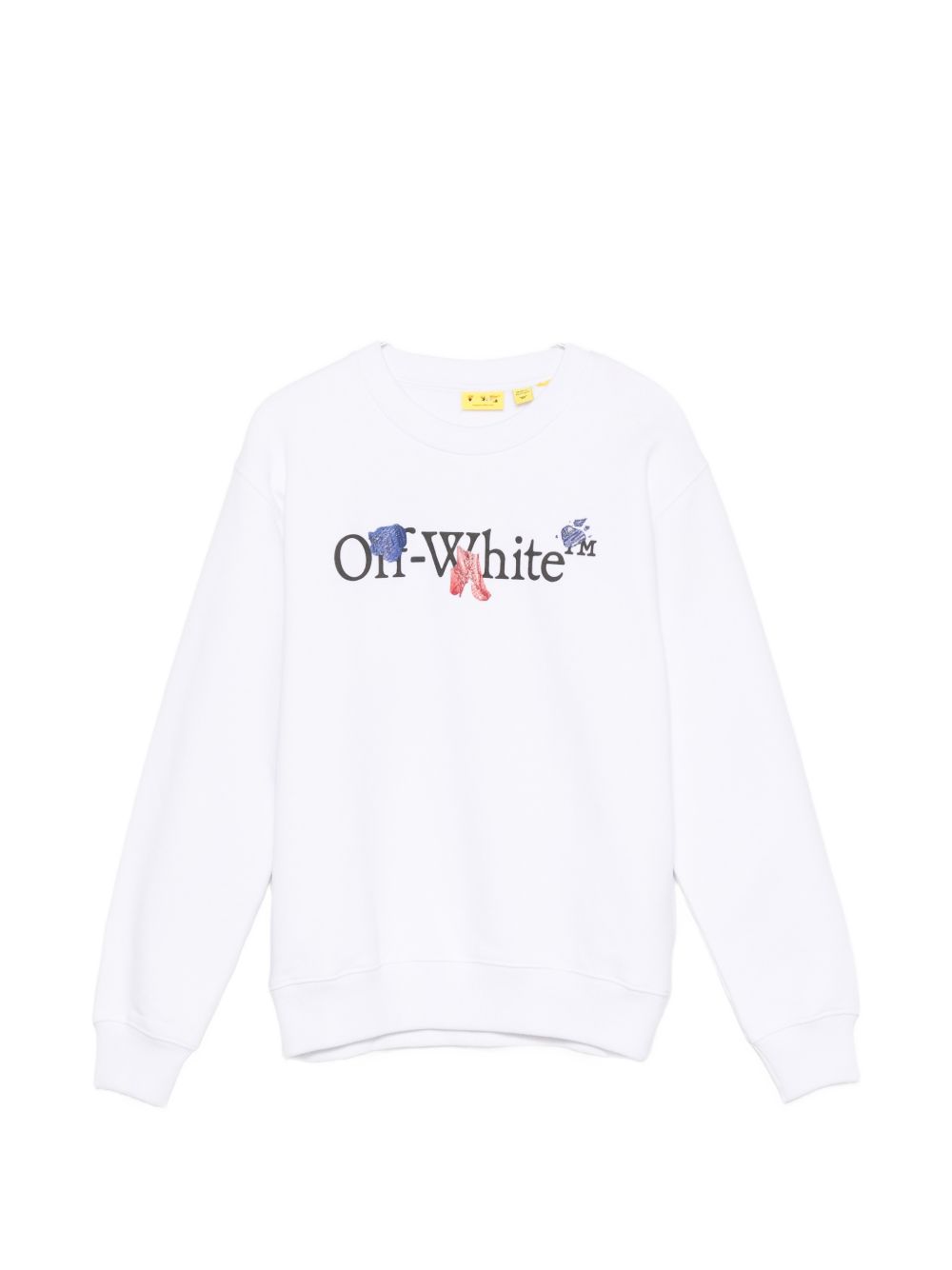 Felpa bianca per bambino OBBA001F26FLE00510 100 Off White Kids 