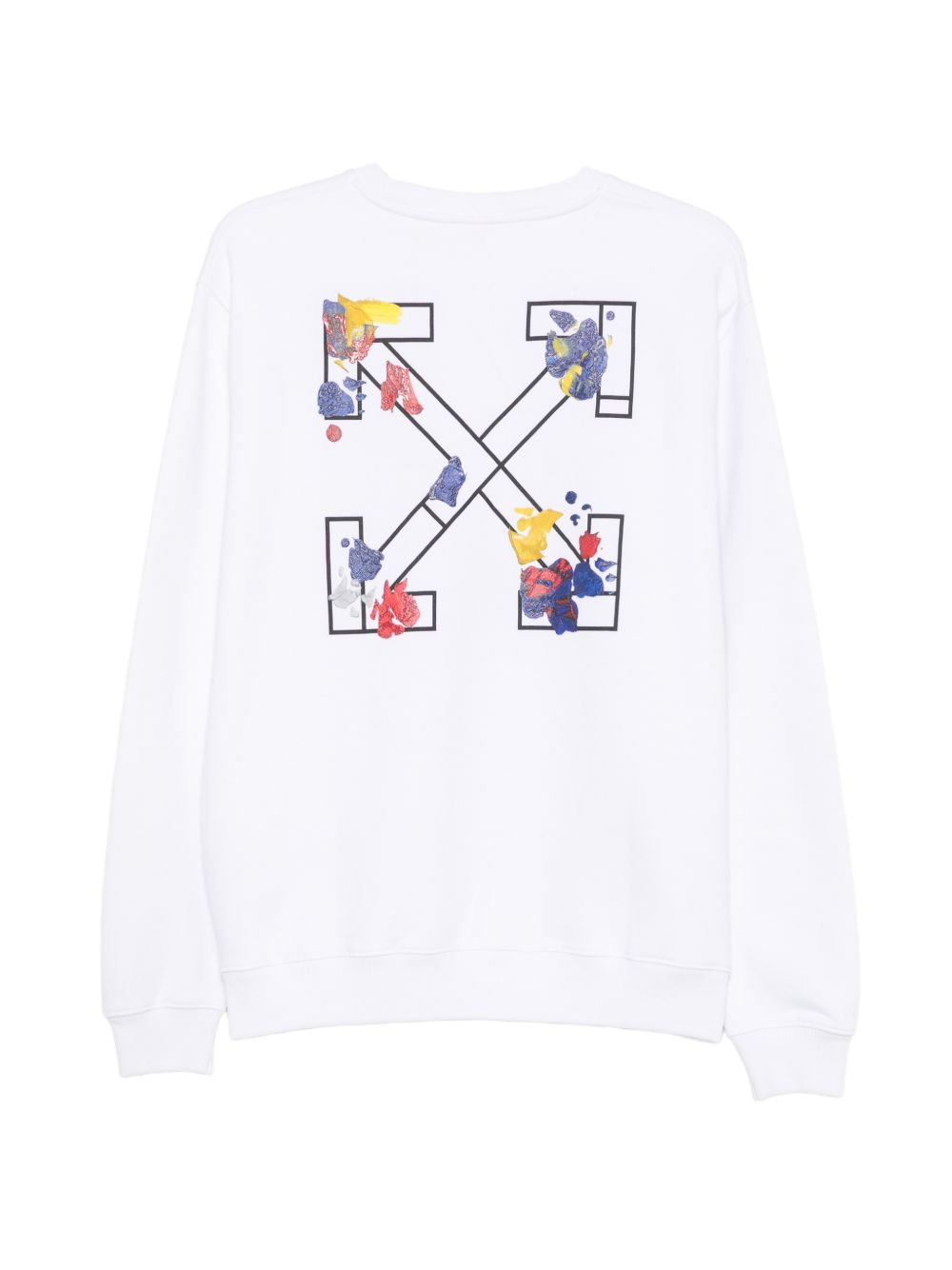 Felpa bianca per bambino OBBA001F26FLE00510 101 Off White Kids 