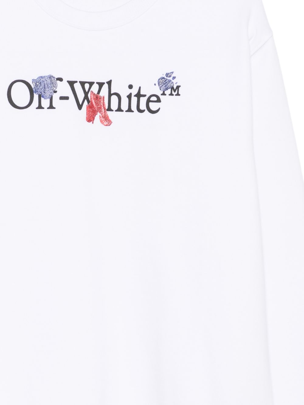 Felpa bianca per bambino OBBA001F26FLE00510 101 Off White Kids 