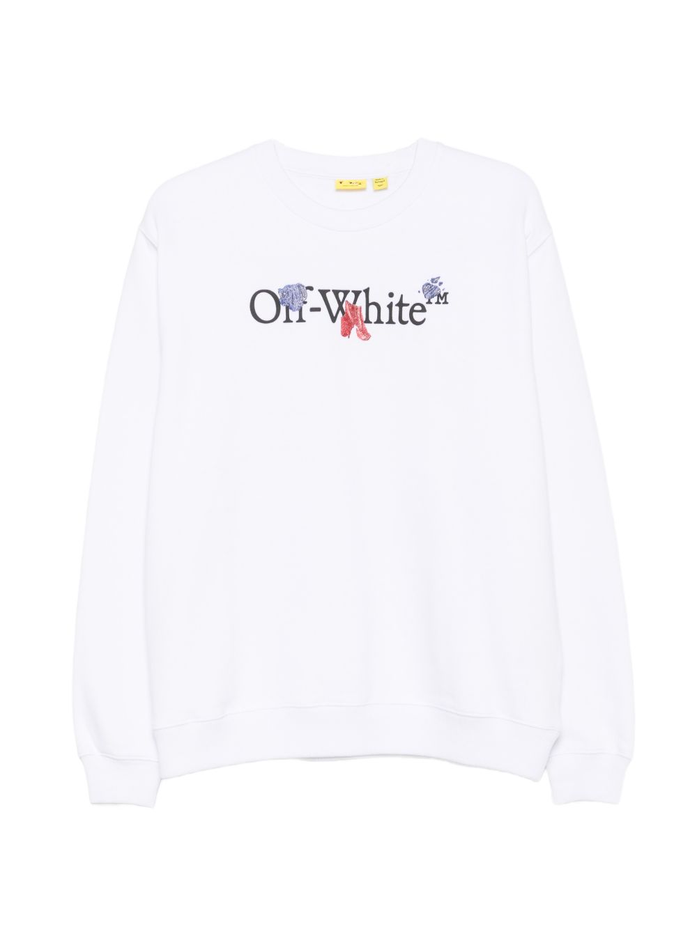 Felpa bianca per bambino OBBA001F26FLE00510 101 Off White Kids 