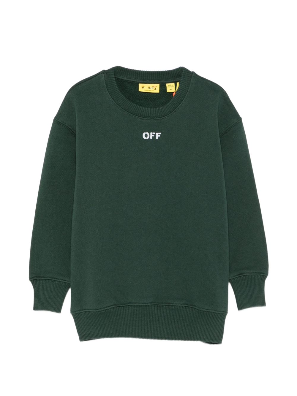 Felpa verde per bambino OBBA001F26FLE00730 302 Off White Kids 