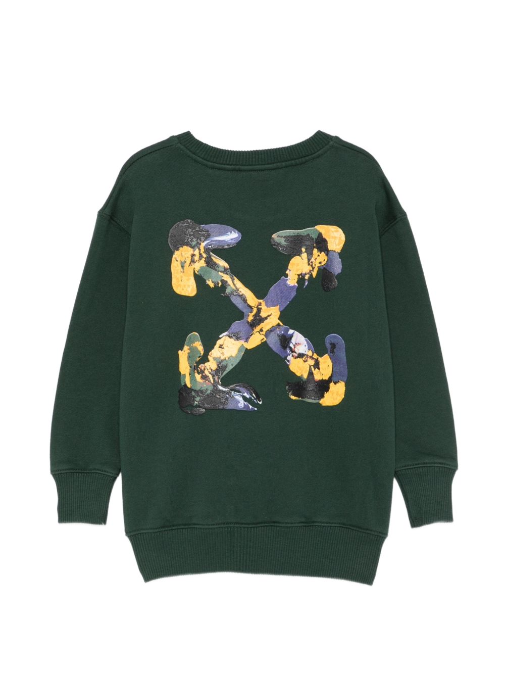 Felpa verde per bambino OBBA001F26FLE00730 302 Off White Kids 